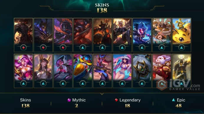 EMAIL CHANGEABLE - EUW - 124 CHAMPIONS - 138 Skins - 17014 BE - HAND LEVELED - INACTIVE - SAFE 100% - WARRANTY - ULTRA RARE SKINS