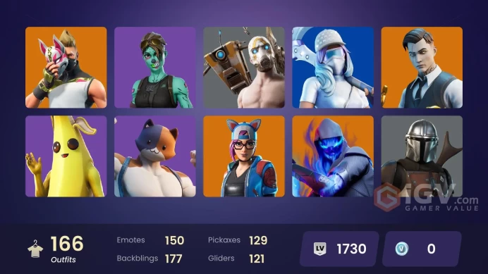 [ALL PLATFORMS]-166 Skin-OG STW-Merry Mint Axe-Psycho Bandit-Raise The Cup-FULL ACCESS-