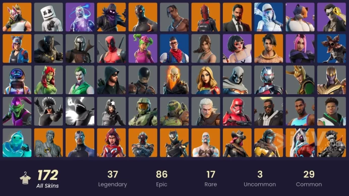 [PC/PSN/XBOX] 172 skins | Galaxy | Travis Scott | Master Chief | Astro Jack | Rogue Agent | Strong Guard | Thrilogy	Y151