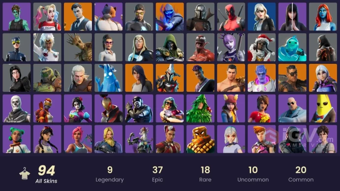 PC/PSN/Xbox/Nintendo 94 skins Leviathan Axe | Gold Midas | Tart Tycoon | Gear Specialist Maya | Kymera | Fade | Torin | Eternal Knight | Fusion 