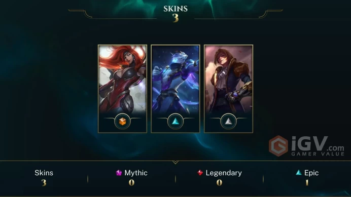 S16 Gold IV (55 LP) | NA | 100% WR | BE: 2470 | CHAMPS: 35 | Cosmic Hunter Varus | Ace of Spades Ezreal | Gun Goddess Miss Fortune | Ghost Bride