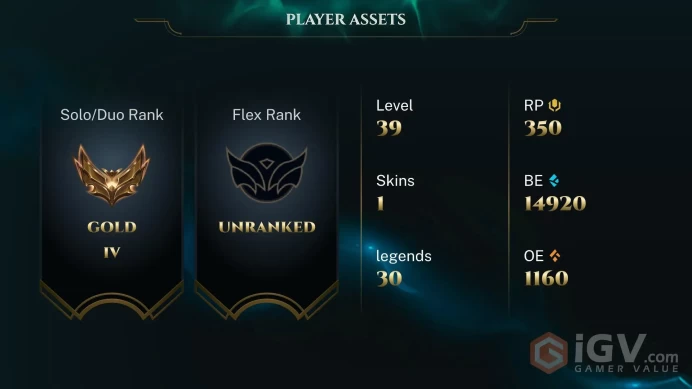 S16 Gold IV (70 LP) | NA | 82% WR | BE: 14920 | RP: 350 | CHAMPS: 30 | Victorious Tryndamere | Broken Covenant Xayah | Nightraven Fiora | Maraud