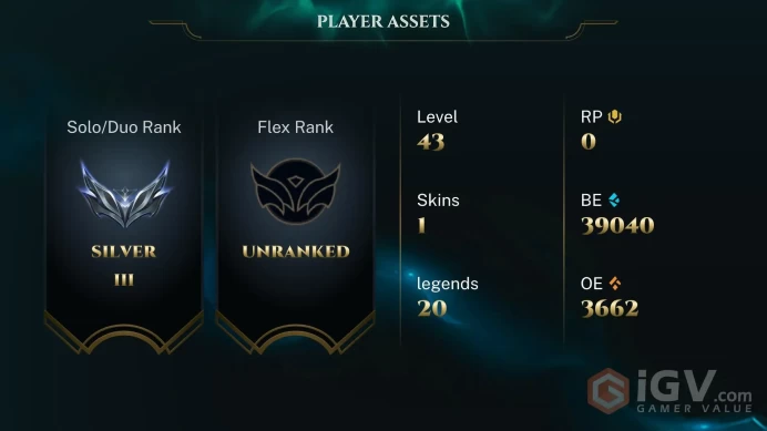 S16 Silver III (0 LP) | NA | BE: 39040 | CHAMPS: 20 | Beekeeper Singed | Star Guardian Soraka | Dragon Trainer Tristana | Sasquatch Nunu & Willu