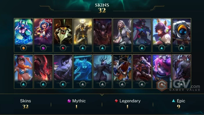 【NA】Level 57    97 Champ/ 32 Skins   Full Access  High Quality Account  Instant Delivery️
