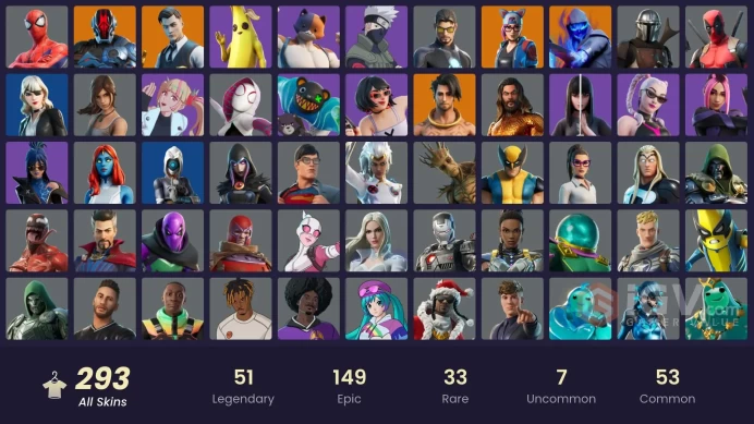 [XBOX/NIN/PC] 293 SKINS | GOLD BRUTUS | GOLD MIDAS | GOLD MEOWSCLES | NARUTO UZUMAKI | TART TYCOON | WHITE | PASTEL STRYDER | 