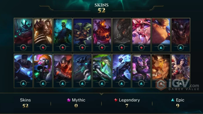 【NA】Level 102    110 Champ/ 52 Skins   Full Access  High Quality Account  Instant Delivery️