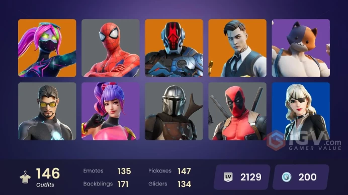 (PC PSN XBOX) 146 skins | Gold Brutus | Gold Midas | Tart Tycoon | Omegarok | Spectra Knight | Snap | Kado Thorne | Predator | Kymera | Nezumi |