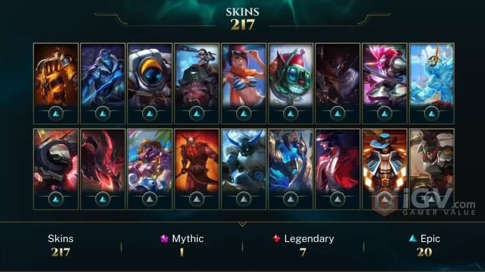 【NA】Level 50    140 Champ/ 217 Skins   Full Access  High Quality Account  Instant Delivery️
