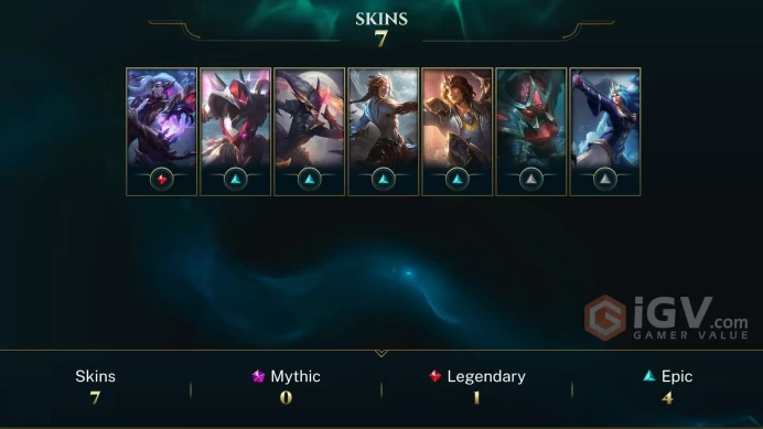 [EUW] - Gold IV / 7 Skin / Changeable Mail | Instant Delivery | Lifetime Warranty | 100% Handmade & Secure | 24/7 Support