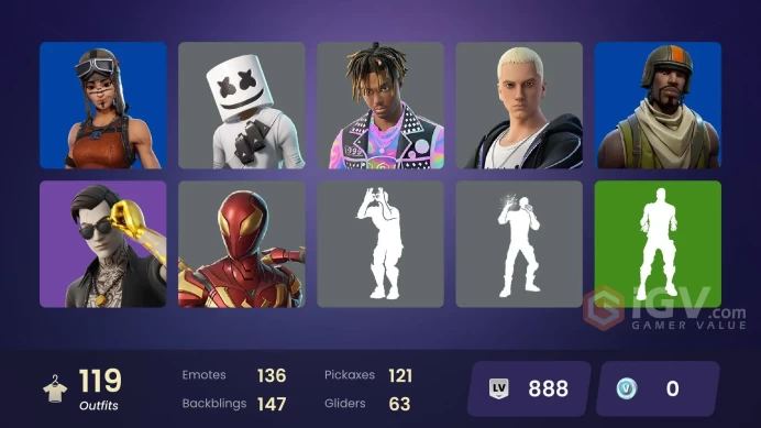 FA - [PSN/XBOX/PC] 119 skins | Renegade Raider | Aerial Assault Trooper | Master Chief | Lina Scorch | Raptor | Stormtrooper Samurai | 0 