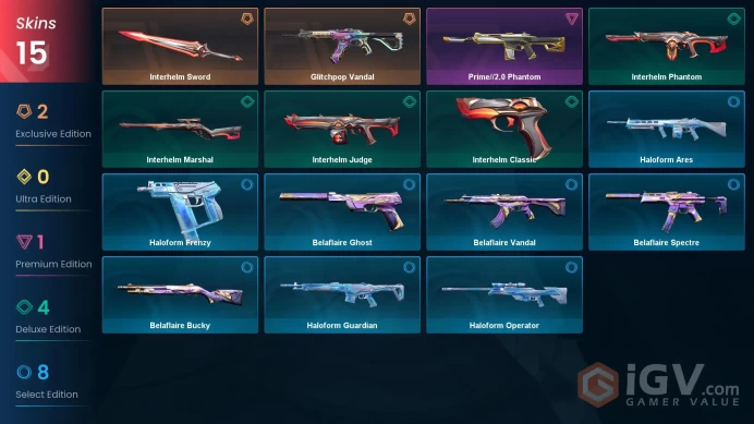 EU-TR [ 15 TOP SKINS + 1 KNIFE ] Interhelm Sword + Glitchpop Vandal + Prime//2.0 Phantom + Interhelm Phantom / full acces