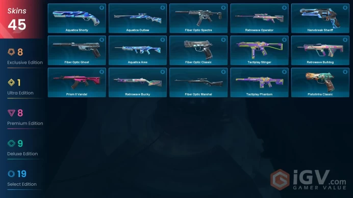 EU [ 45 TOP SKINS + 2 KNIFE ] Kuronami Vandal + Araxys Phantom + Guardrail Hammer + Kuronami Sheriff + Overdrive Vandal / full acces