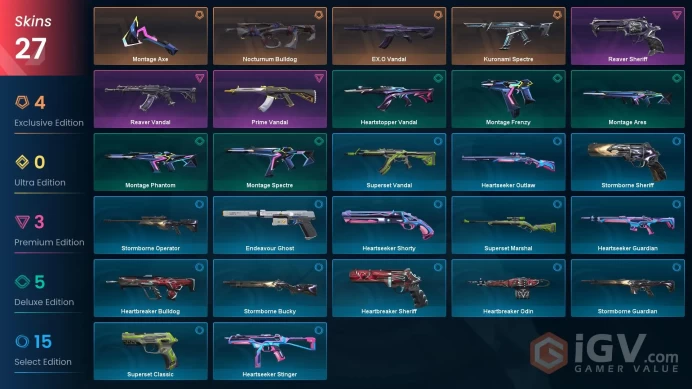[EU\TURKEY] - SKINS 27 - KNIFE 1 - EX.O Vandal - Montage Axe - Kuronami Spectre - FULL ACCESS - INSTANT DELIVERY