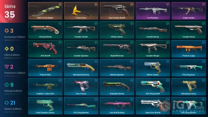 [EU] - SKINS 35 - KNIFE 2 - Neo Frontier Sheriff - RGX 11z Pro Blade - Prism III Axe - FULL ACCESS - INSTANT DELIVERY