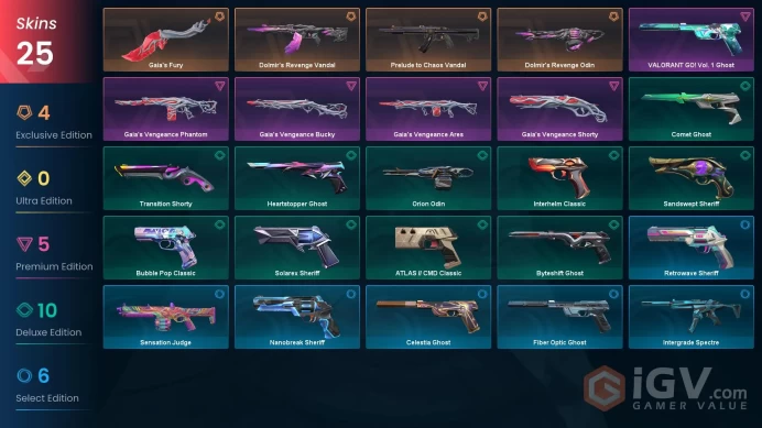 [EU\TURKEY] - SKINS 25 - KNIFE 1 - Dolmir's Revenge Odin - Prelude to Chaos Vandal - Gaia's Fury - FULL ACCESS - INSTANT DELIVERY