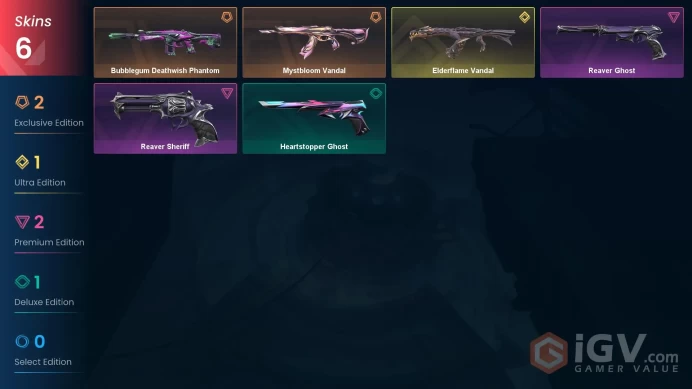 [EU\TURKEY] - SKINS 6 - Elderflame Vandal - Mystbloom Vandal - Reaver Ghost - FULL ACCESS - INSTANT DELIVERY
