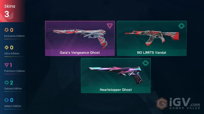 [EU\TURKEY] - SKINS 3 - Gaia's Vengeance Ghost - NO LIMITS Vandal - FULL ACCESS - INSTANT DELIVERY