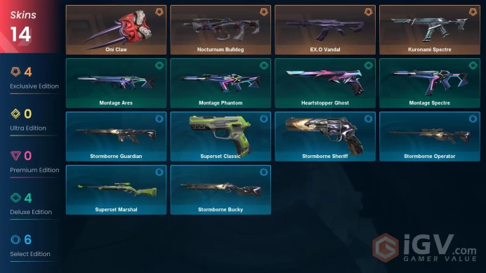 [EU] - SKINS 14 - KNIFE 1 - EX.O Vandal - Kuronami Spectre - Nocturnum Bulldog - FULL ACCESS - INSTANT DELIVERY
