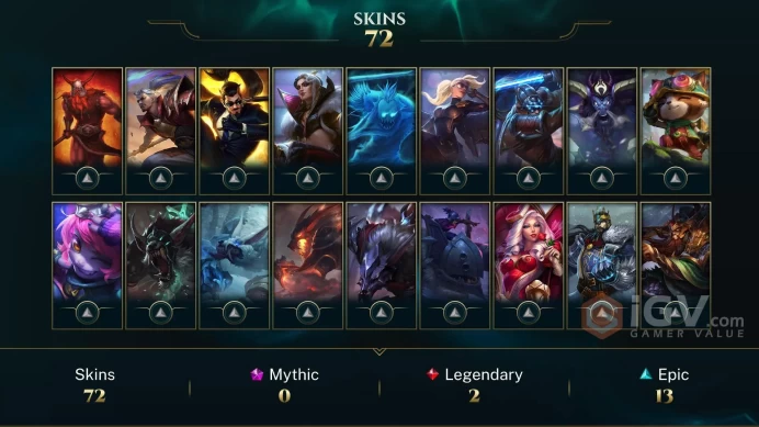  LAN  71 SKINS  110 CHAMPIONS  106 LEVEL  INSTANT DELIVERY  FULL ACCESS  EoY9D 