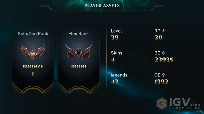 LAS 5 SKINS BRONZE 1 43 CHAMPIONS 39 LEVEL INSTANT DELIVERY FULL ACCESS EnhMq