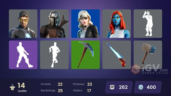 #12 [PC/XBOX/PSN/SWITCH] 14 skins | Mandalorian | Mystique | Groot | Jennifer Walters | Doctor Doom | Thor | Tony Stark | Storm | 