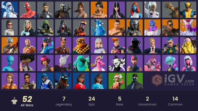 #13 [PC/XBOX/PSN/SWITCH] 52 skins | Point Patroller | Cloud Striker | The Cube Queen (Islandbane) | ON | Kymera | Menace | Raz | Joey |