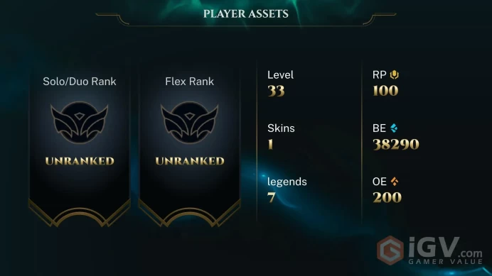 [EUW] | 40,000+ Blue Essence | LVL 30 | Completed 10 games and can directly rank | Full Access | Instant Delivery |Unverified Email | T54