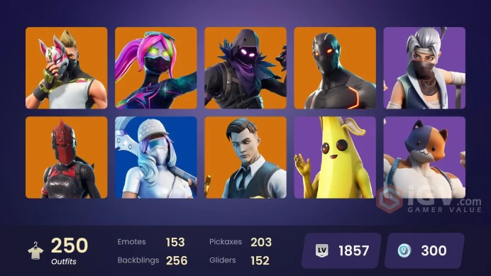 [ALL PLATFORMS]-248 Skin-202 Pickaxes-Shogun-Game Knight-World Warrior-OG STW-Love Ranger-DRAGON BALLS-Midas-Funk Ops-Nightlife-FULL ACCES-