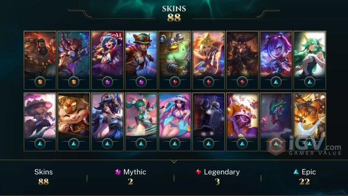 【 EUNE】Level 429 150 Champ/ 88 Skins Full Access High Quality Account Instant Delivery️