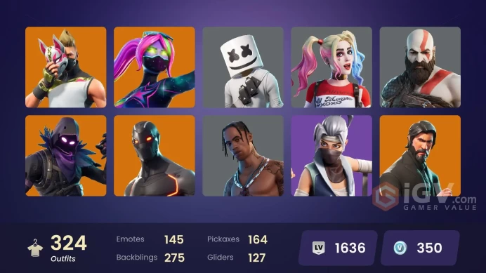 [PSN/XBOX/NIN/PC] 323 SKINS | OG STW | TRAVIS SCOTT | THE REAPER | ELITE AGENT | BLUE TEAM LEADER | GOLD KRATOS | BLUE STRIKER | PRODIGY