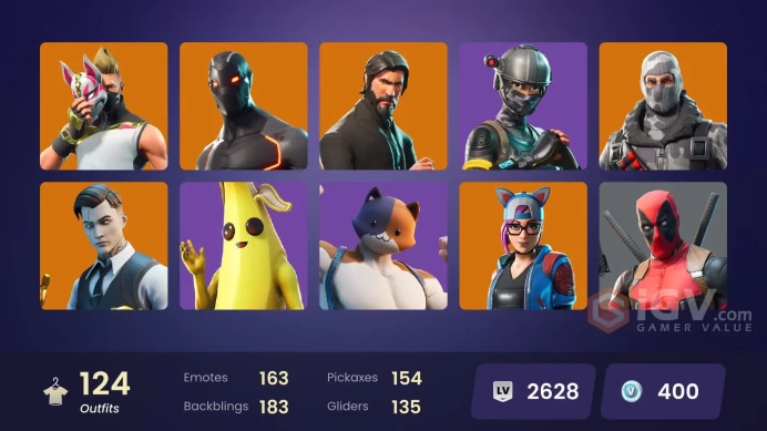  [PC/PSN/XBOX/Nintendo] 123 skins F/A :  Leviathan Axe | Take The L | OG STW | The Reaper | Elite Agent | Omega (stage 5) | Gold Brutus | Gold M