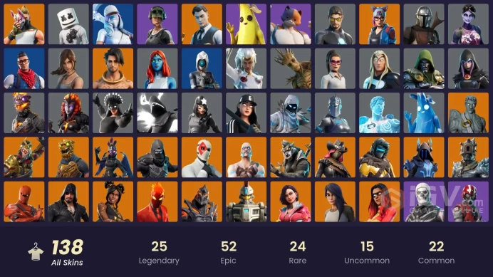 [PC/PSN/XBOX/Nintendo] 138 skins F/A :  | Gold Midas | Juke | Carbon Commando | Pitch Patroller | Trailblazer | Prodigy | The Ice King | Rox | D