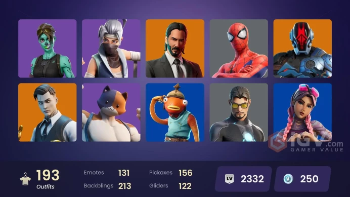 [PC/PSN/XBOX/Nintendo] 193 skins F/A :  Leviathan Axe | Gold Midas | Tart Tycoon | Curse Buster | Shot Stopper | Galaxy Scout | Spectra Knight |