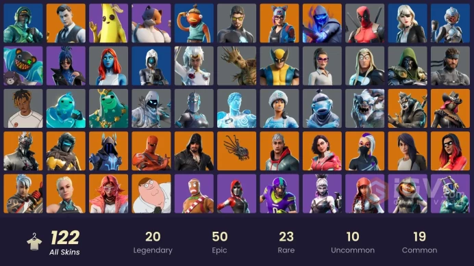 [PC/PSN/XBOX/Nintendo] 122 skins F/A :  Merry Mint Axe | OG Paradigma | WORLD CUP | Gold Brutus | Gold Midas | Spike | Reflex | The Ice King | V