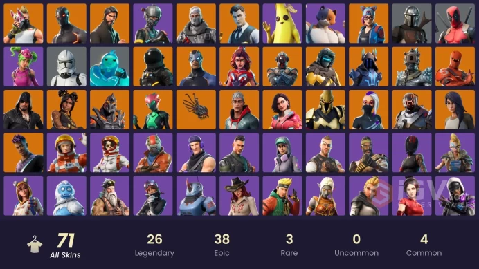[XBOX/SWITCH/PC] - 71 skins | The Reaper | Elite Agent | Take The L | Gold Brutus | Gold Midas | Sub Commander | Carbon Commando | Havoc | Valor