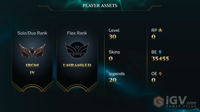 EUNE - SAFE SEASON16 IRON 4 0LP | 35400 BE | PLACEMENTS DONE | 0W 31L | INSTANT DELIVERY | LOW MMR | UNVERIFIED EMAIL | IRON IV | #2883