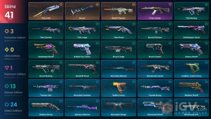 EU | Valorant Account | 41 Skins | BlastX Phantom | Bound | Tilde Knife | Prime Vandal | Tilde Operator