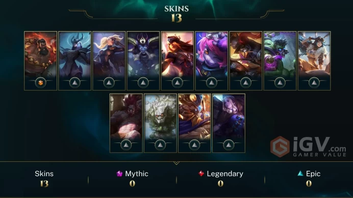 【 EUNE】Level 33    80 Champ/ 13 Skins   Full Access  High Quality Account  Instant Delivery️