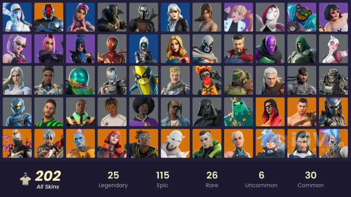  FA | Change mail | 202 skins | Championship Aura | Kado Thorne | Zeus | The Imagined | Snap | Era | Nezumi | Ronin | Malik | Menace | Mizuki