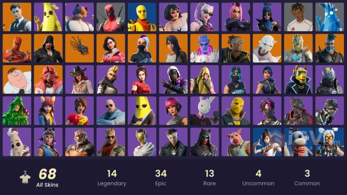 FA | Change mail | 68 skins | Fixer | Omegarok | Valeria | Sentinel | Blackheart | Gear Specialist Maya | Peter Griffin | Kymera | Catalyst