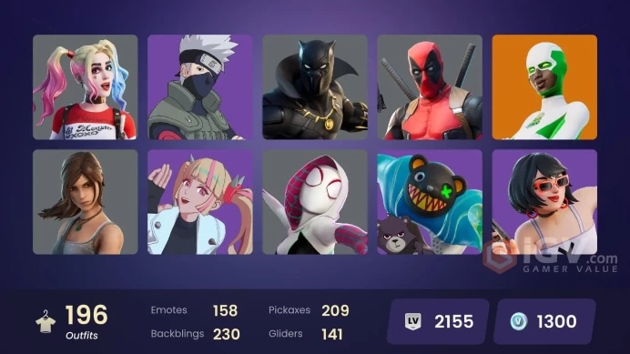 FA | Change mail | 196 skins | Tart Tycoon | Vivi Chroma | Naruto Uzumaki | Mizuki | Paradigm (Reality-659) | Fade | Midas Rex | Backlash
