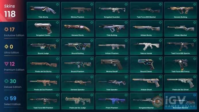 NA | Champions 2021 Vandal, Reaver Karambit, Forsaken Bundle, RGX 11z Pro Firefly, Sentinels of Light Vandal, Reaver Vandal, Spectrum Phantom