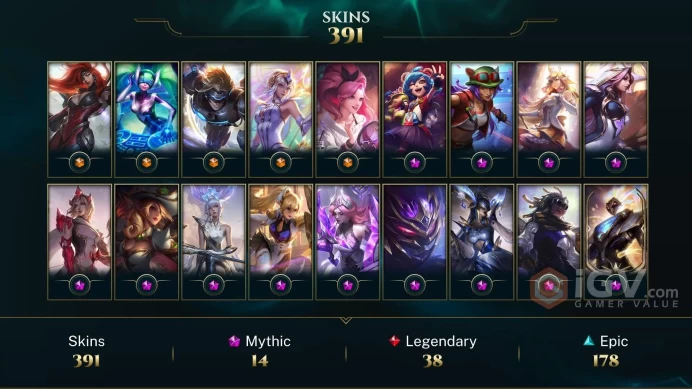 EUW -(S16) EMERALD 4 %75WR -42w-14l- 172 Champ - 391 Good Skins(5 Mythic, 14 Mythic, 38 Legendary, 178 Epic)- 32.4K BE - -FULL ACCES - CHEAP