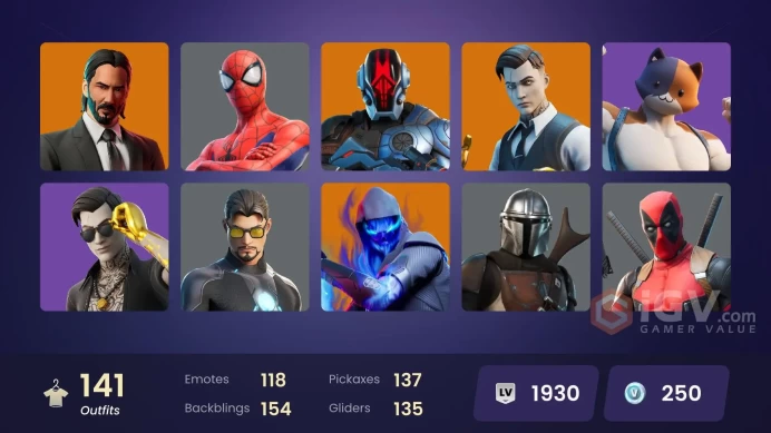 [PC/XBOX/PSN] 141 skins | Gold Midas | Point Patroller | Trilogy | Carbon Commando | Cloud Striker | John Wick | Predator | Kymera