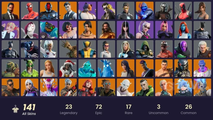 [PC/XBOX/PSN] 141 skins | Gold Midas | Point Patroller | Trilogy | Carbon Commando | Cloud Striker | John Wick | Predator | Kymera