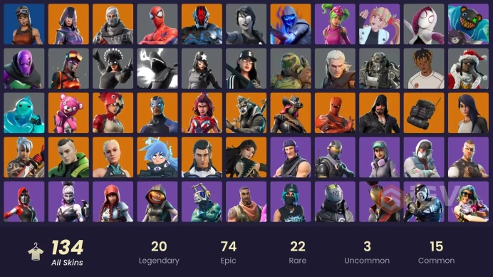 [PC] 135 skins | Renegade Raider | Glow | Sub Commander | Tart Tycoon | Rogue Agent | Havoc