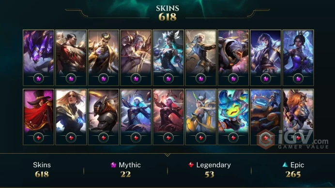 618 SKIN | 190K+ BE | 794 LVL | UNRANKED | MAIL CHANGEABLE LEAGUE OF LEGENDS ACCOUNT