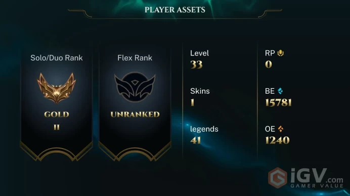 [EUW] S2026 - Gold 2 - 59 Winrate - 10W - 7L - +30/-10 LP Gain - 15K Be - Honor 4 - Safe - Instant Delivery