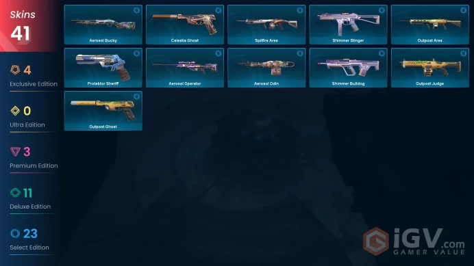 EU [ 41 TOP SKINS + 2 KNIFE ] Recon Balisong + Primordium Vandal + Araxys Vandal + Gaia's Vandal + Radiant Crisis 001 Phantom / full acces