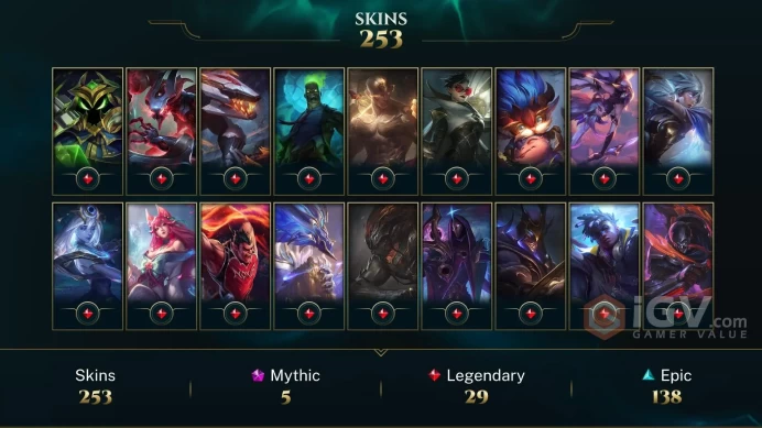 253 SKIN | 45K+ ÖZ | 402 LEVEL | GOLD III | MAIL CHANGEABLE LEAGUE OF LEGENDS ACCOUNT